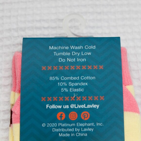 NWT Lavely Bring Me Some Ice Cream Crew Length Non-Slip Grippy Unisex Socks OS - Picture 7 of 7